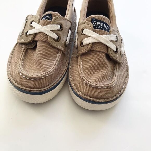 Sperry Cruz Jr. Beige boat shoes EUC size 6 - Picture 5 of 7